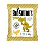 BioSaurus, Bio chips de maïs frites, goût fromage, 15 g