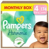 Pampers Harmonie, couches, taille 4, 9-14 kg, 174 pièces