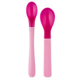 Canpol Babies, set of color changing magic spoons, pink, 9/581, from 4 months, 2 pieces