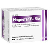 Magnefar B6 Bio 60 mg + 6,06 mg, 60 comprimés pelliculés