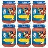 Gerber Havermout set, banaan, aardbeien en frambozen met havermout, na 8 maanden, 6 x 190 g