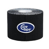 CureTape Classic, bandă kinesiologică, neagră, 5 cm x 5 m, 1 buc