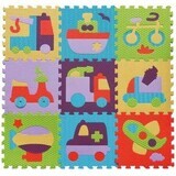 Tapis puzzle de transport, 92x92 cm, BabyGreat