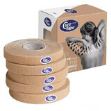 CureTape Classic, bande kinésiologique, beige, 1 cm x 5 m, 5 pièces