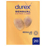 Durex Sensual Extra Lube, préservatifs extra lubrifiés, 20 pcs.