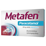 Metafen Paracetamol 500 mg, 20 comprimés