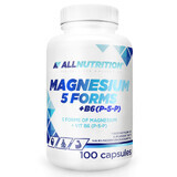 Allnutrition Magnésium 5 formes + B6 (P-5-P), 100 gélules