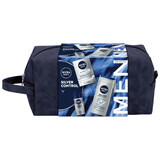 Kit Nivea Men Silver Control, baume après-rasage 100 ml + gel douche 250 ml + roll-on anti-transpirant 50 ml + kit de maquillage gratuit