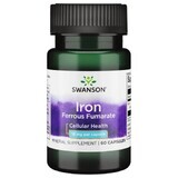 Swanson Iron Fumarate, fumarate de fer, 60 gélules