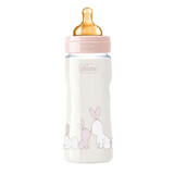 Flasche mit Gummisauger und regulierbarem Durchfluss, Original Touch, Baby Mädchen, 330ml, +4 Monate, Chicco