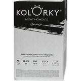 Kolorky Night Moments Multipack - Universe - XL (12-25 kg) pannolini ecologici usa e getta per la notte 100 pz.