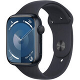 Apple Watch Series 9 GPS 45mm carcasă din aluminiu Midnight cu bandă sport Midnight - M/L