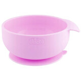 Chicco Bols en silicone avec ventouse rose 6m+.