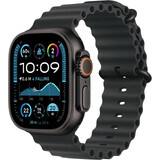 Apple Watch Ultra 2 (2024) 49mm, Titan negru cu curea Ocean neagră