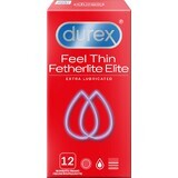 Durex Feel Thin Fetherlite Elite Extra Extra Lubricated Feel Thin Kondome 12 Stück