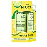 Set Crème mains + Baume à lèvres Stick Sweet Lemon, 30 ml + 4 g, Nuxe