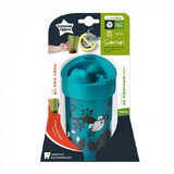 Tasse à couvercle large Green Lizard No Knock, 18 mois+, 300 ml, Tommee Tippee