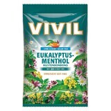 Bonbons sans sucre à l'eucalyptus et au menthol, 60 g, Vivil