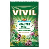 Caramelle senza zucchero con erbe naturali e menta, 60 g, Vivil
