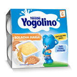 Dessert gris au lait et biscuits Yogolino, +6 mois, 4x 100g, Nestlé