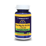 Ca+Mg+Se+Si+Zn avec vitamine D3, 30 gélules, Herbagetica