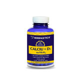 Calcium + D3 + Vitamin K2, 120 Kapseln, Herbagetica