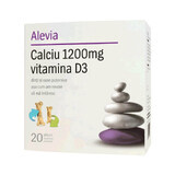 Calcium 1200mg Vitamine D3, 20 sachets, Alevia