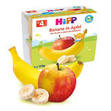 Fruchtsnack mit Äpfeln und Bananen, 4x 100 g, Hipp