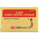 Gélules de poudre de ginseng coréen 500mg, 50 gélules, Ilhwa