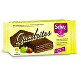 Kakaowaffeln umhüllt von Quadritos Zartbitterschokolade, 40 g, Dr. Schar