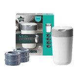 Panier à couches Sangenic Tec Twist&Click + 4 recharges, Tommee Tippee