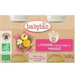 Bio-Apfel-Mango-Püree, +4 Monate, 2x 130g, BabyBio