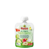 Bio-Apfel-Birnenpüree mit leckerem Schildkrötenjoghurt, 85g, Holle
