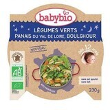 Bio-Püree Menü grünes Gemüse, Pastinake und Bulgur, +12 Monate, 230g, BabyBio