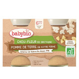 Purée de chou-fleur et pommes de terre, 2x130g, Babybio