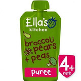 Eco purée de brocoli, poire et petits pois, +4mois, 120g, Ella's Kitchen