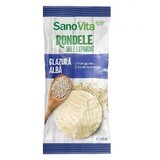Rondelles de riz expansé avec glaçage blanc, 66 gr, Sanovita