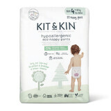 Couches Eco Pull Up Maxi Hypoallergéniques, Taille 4, 9-15 kg, 22 pièces, Kit&Kin