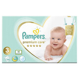 Couches Premium Care No. 3, 6-10 Kg, 120 pièces, Pampers