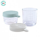 2er-Set Glasbehälter, 150/250 ml, Grün, Beaba