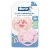 Lot de 2 sucettes anatomiques pour filles, Sunny Life, différents modèles, +18 mois, Dodie