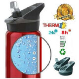 Thermos in acciaio inox con coperchio automatico Jannu Rosu, 350ml, Laken