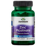 Picolinate de Zinc 22mg, 60 gélules, Swanson