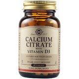 Citrate de calcium avec vitamine D3, 60 comprimés, Solgar