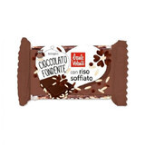 Cioccolato fondente biologico con riso espanso, 25g, Baule Volante