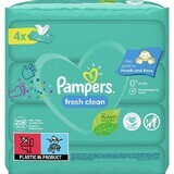 Paquet de lingettes humides Fresh Clean, 4x52 pcs, Pampers