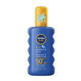 Spray coloré de protection solaire pour enfants SPF 50+ Protect &amp; Care, 200 ml, Nivea Sun