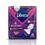 Serviette absorbante Ultra Goodnight Extra Large, 8 pièces, Libresse