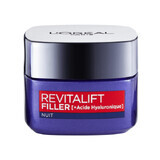 Revitalift Filler + Acide Hyaluronique Crème de Nuit Anti-Rides Redensifiante Intensive, 50 ml, Loreal
