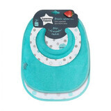 Bavoir Dribble Catcher, 4 mois+, Turquoise, 2 pièces, Tommee Tippee